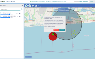 Diffusion des alertes piraterie dans le Golfe de Guinée via #YARIS