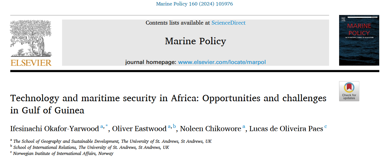 240116 Article Technology and maritime security in Africa Etude sur les technologies pour la sécurité maritime dans le golfe de Guinée